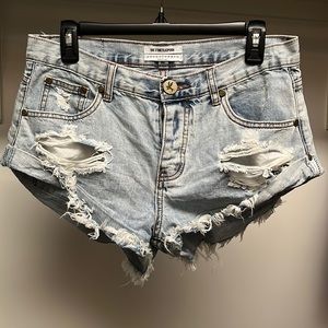 One X One Teaspoon Denim Shorts